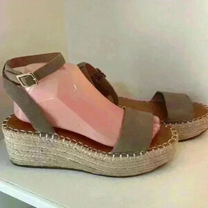 Kelly & Katie Tan Wedge Sandals